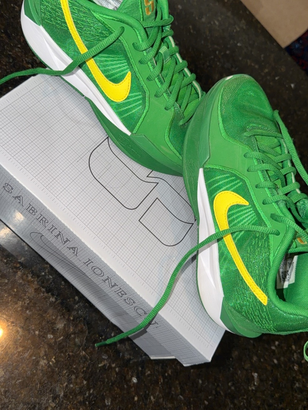 Nike Kids Green & Yellow Running Sneakers
